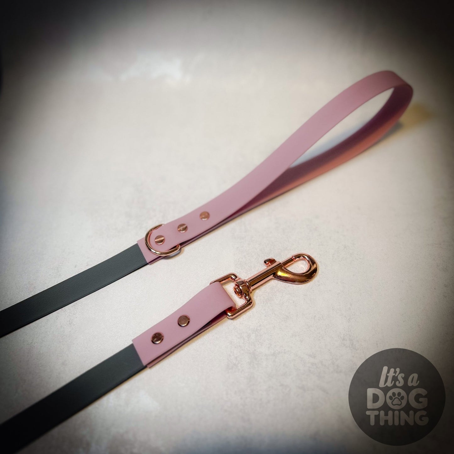 Grey - Lavender and Rose Gold Waterproof Lead - It's a Dog Thing