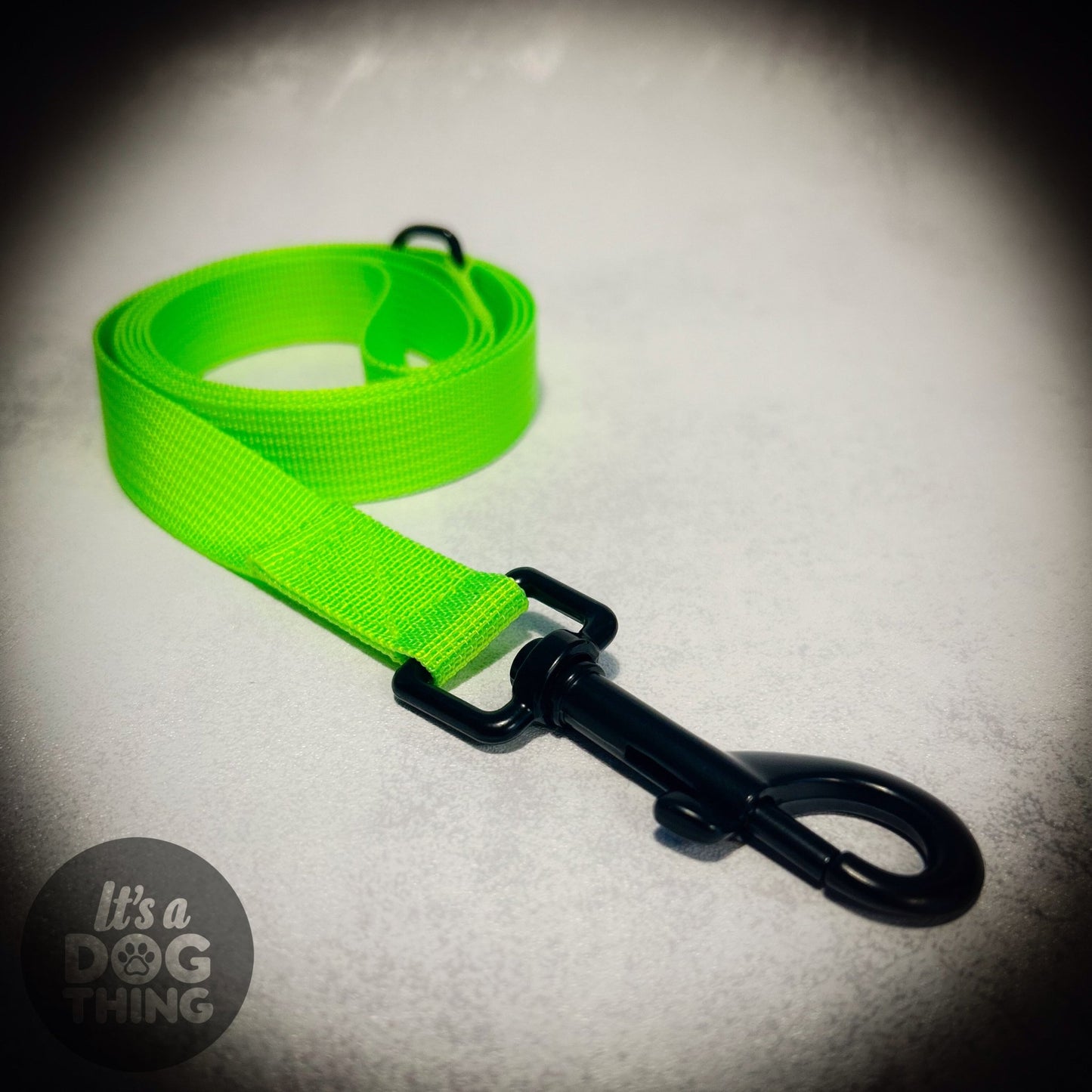 Neon Green Lead With Black Hardware - It's a Dog Thing