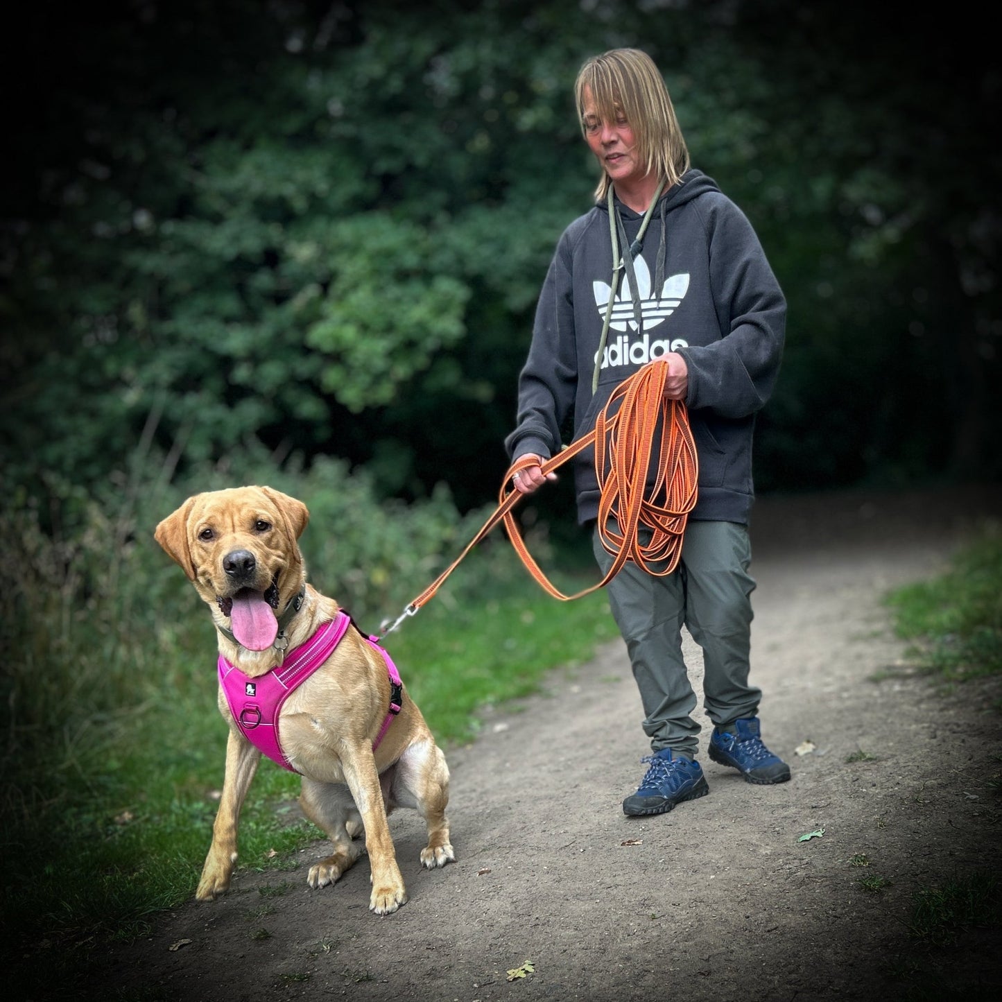Orange 10 Metre Mantrailing Long Line. - It's a Dog Thing