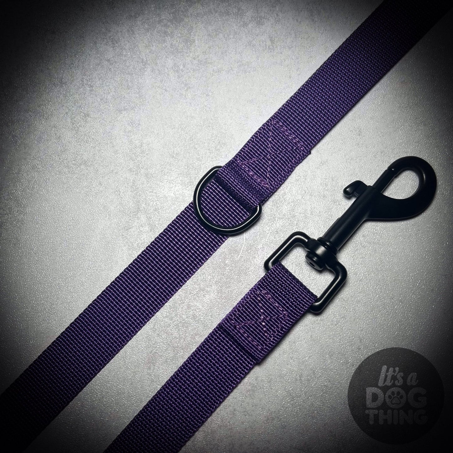 Purple Lead With Black Hardware - It's a Dog Thing