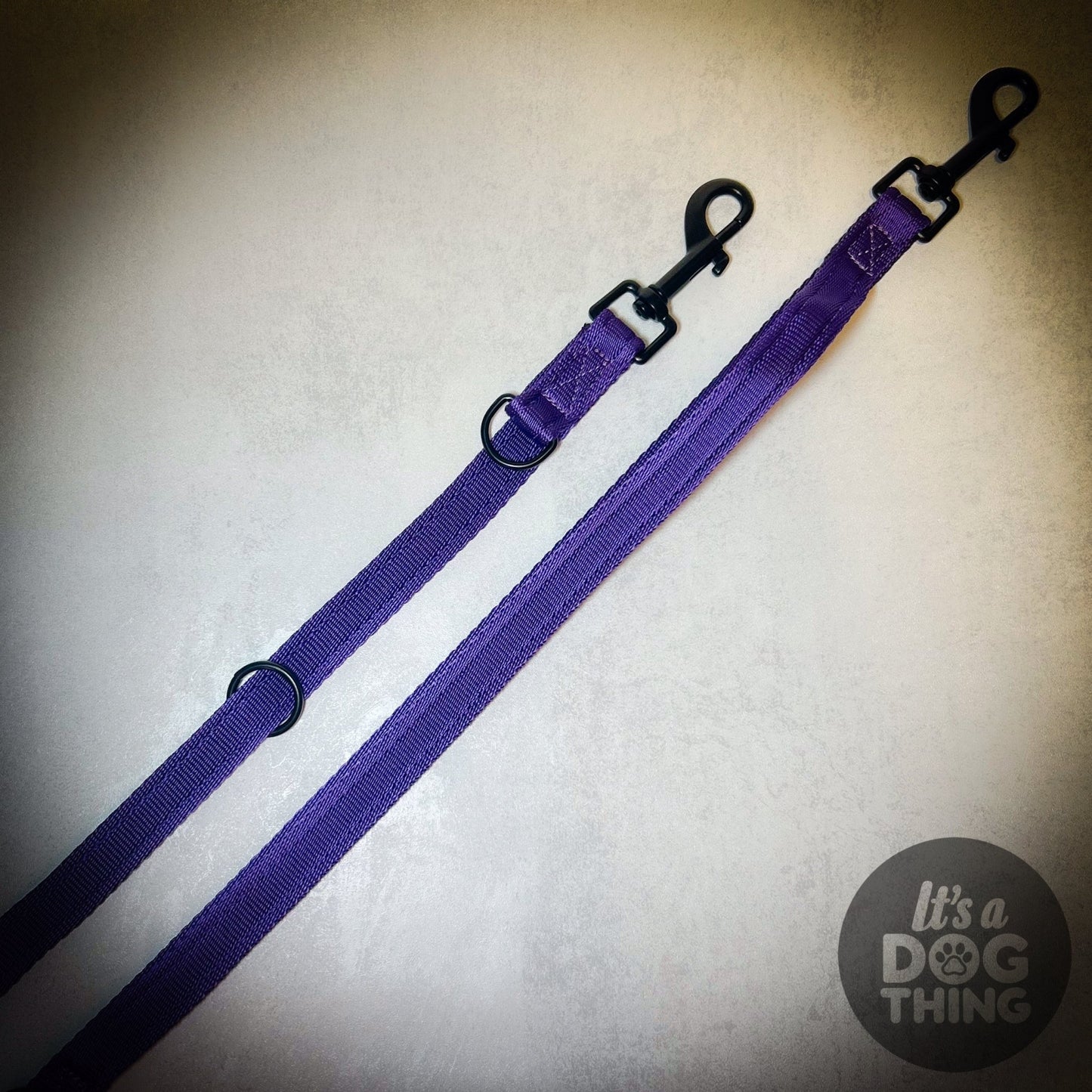 Purple with Black Hardware Multi - Functional Training Lead - It's a Dog Thing