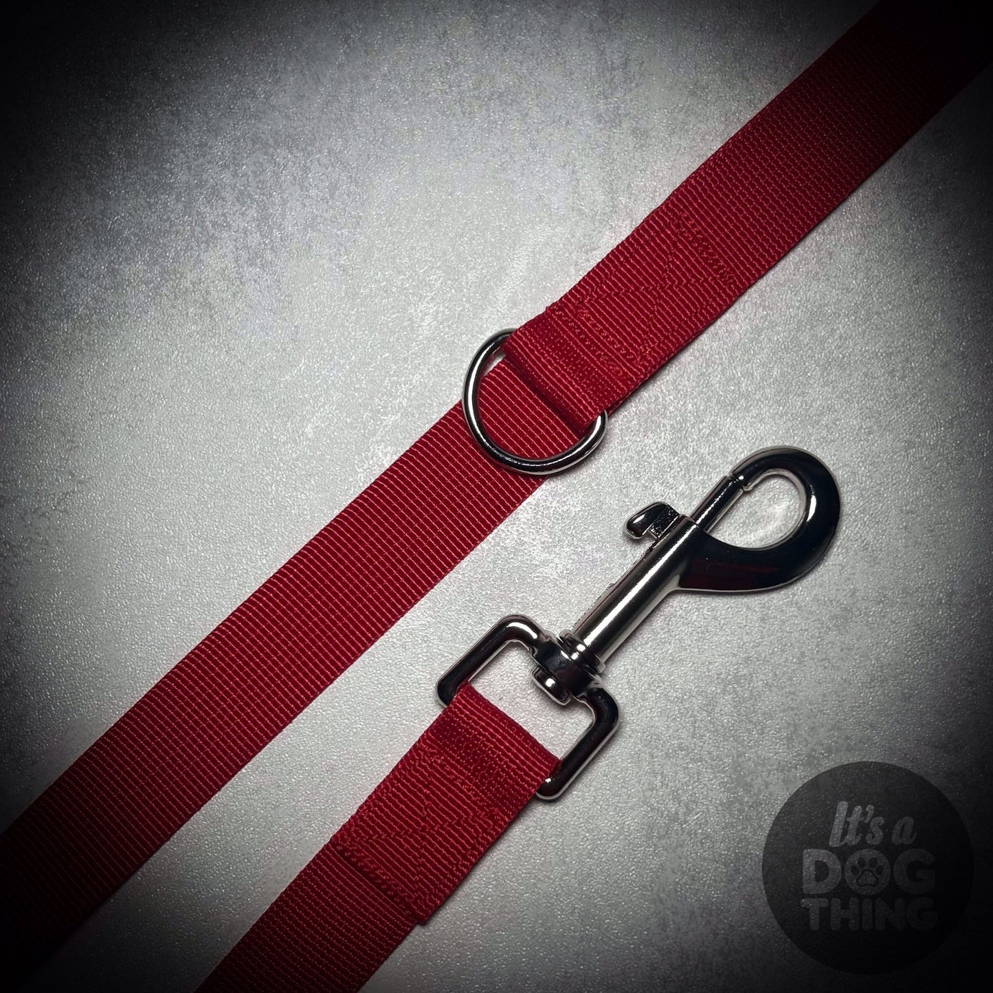 Red Lead With Silver Hardware - It's a Dog Thing
