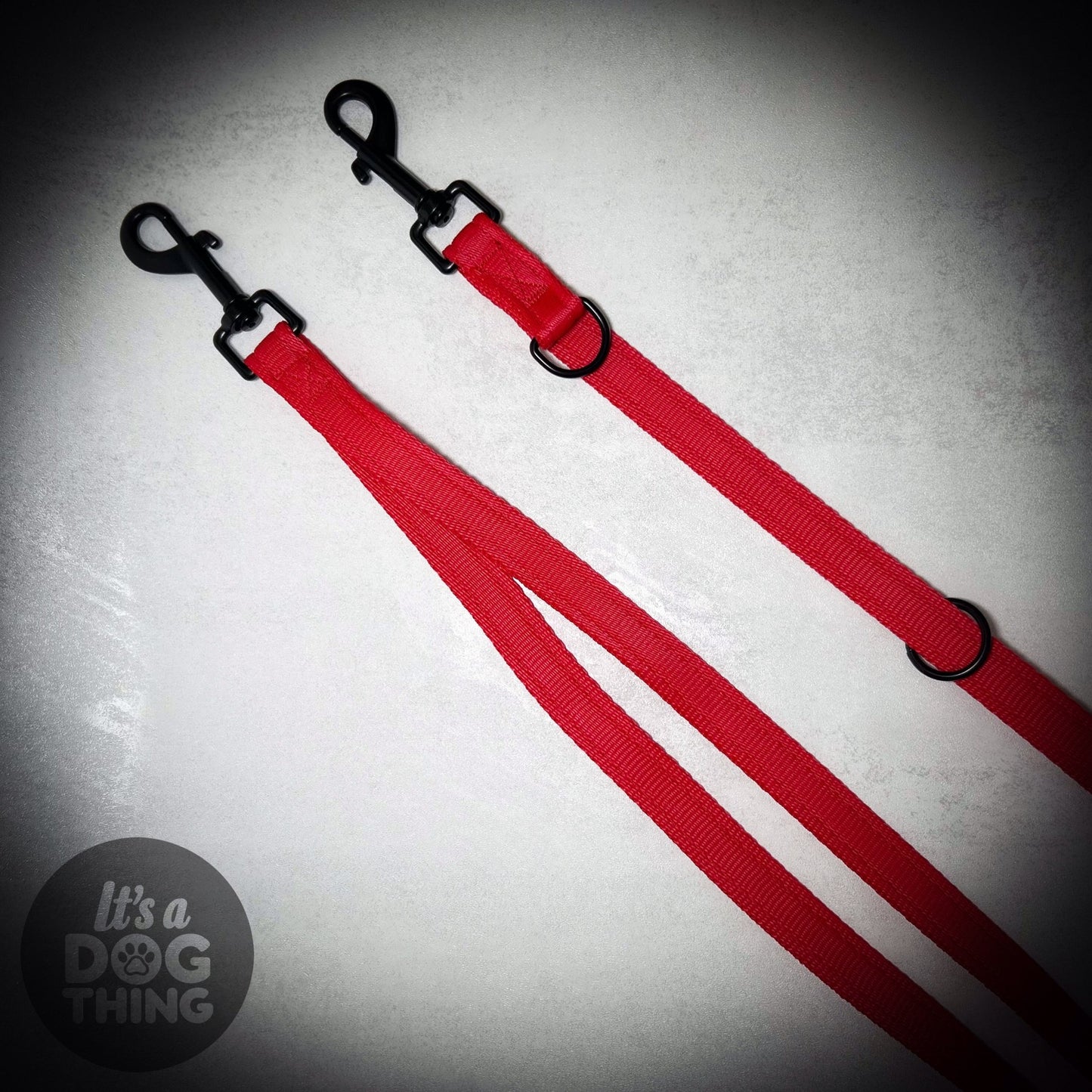 Red with Black Hardware Multi - Functional Training Lead - It's a Dog Thing