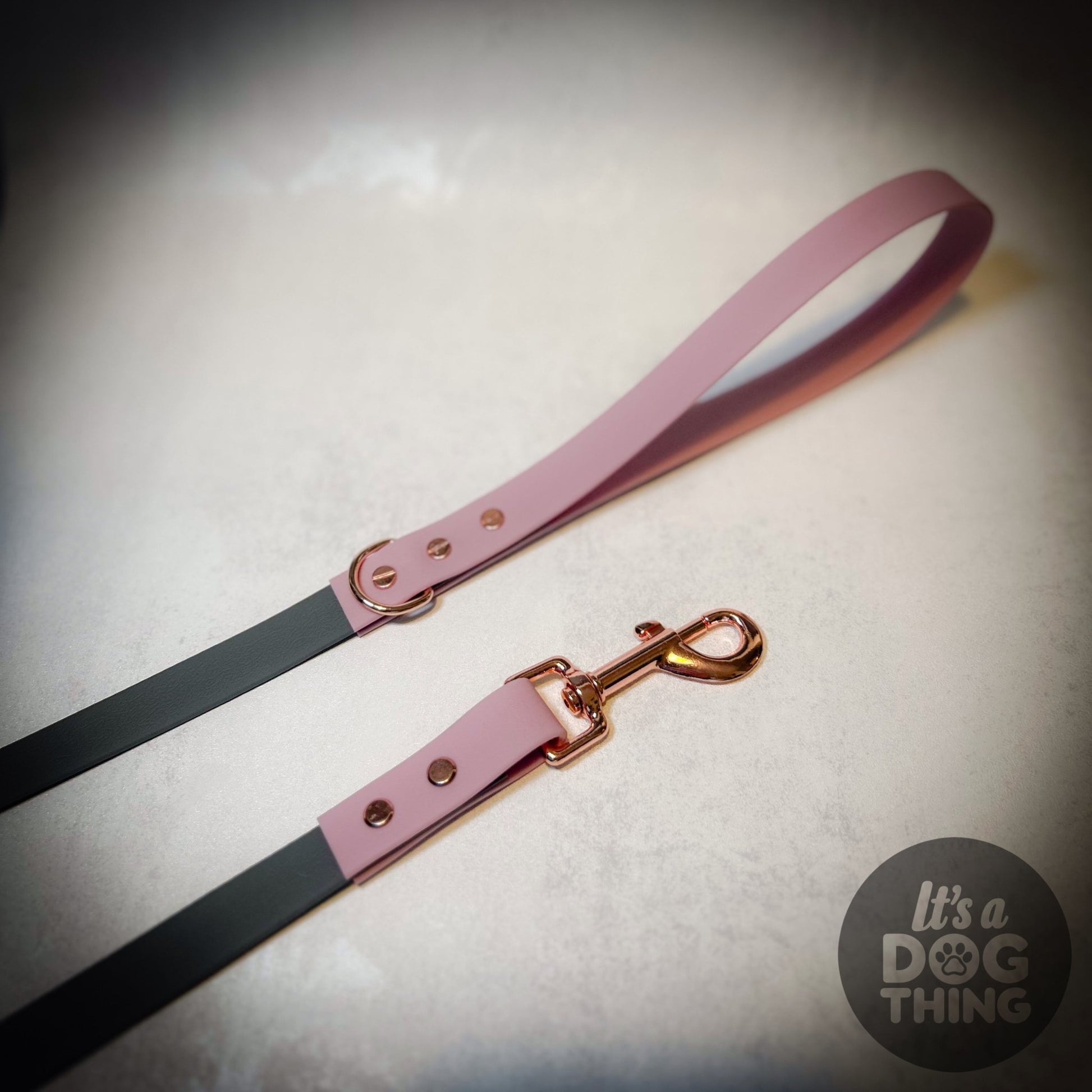 Grey - Lavender and Rose Gold Waterproof Lead - It's a Dog Thing