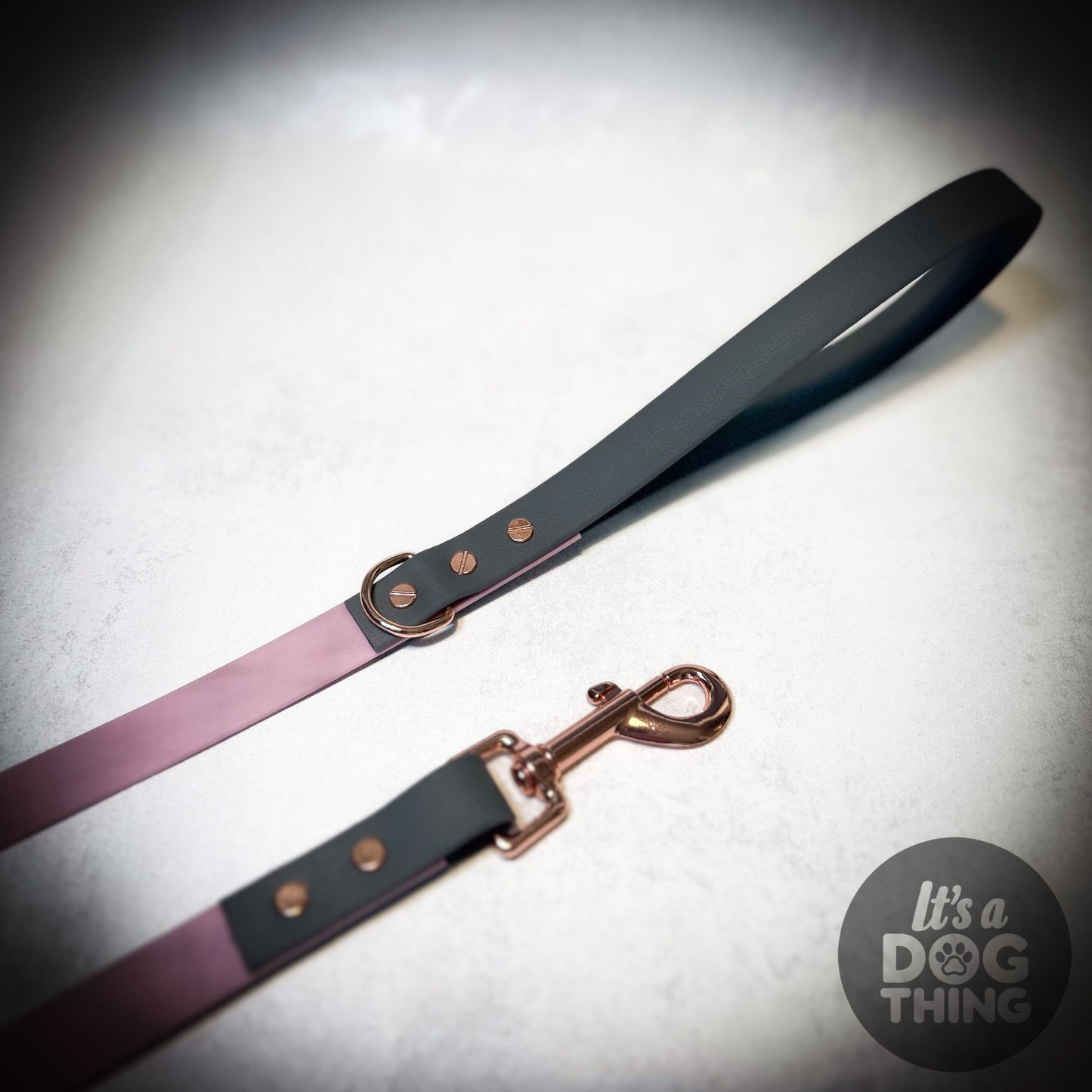 Lavender - Grey and Rose Gold Waterproof Lead - It's a Dog Thing