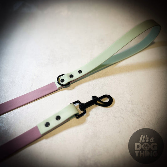 Lavender - Mint and Black Waterproof Lead - It's a Dog Thing