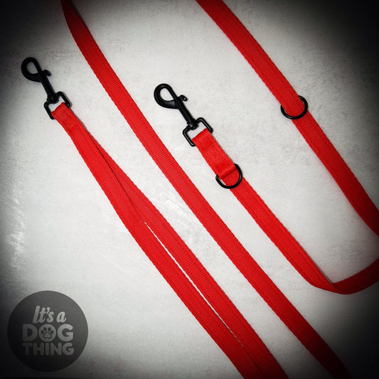 Orange with Black Hardware Multi - Functional Training Lead - It's a Dog Thing