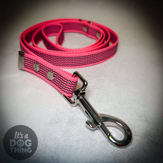 Pink Rubber Tracer Grippy Lead - It's a Dog Thing