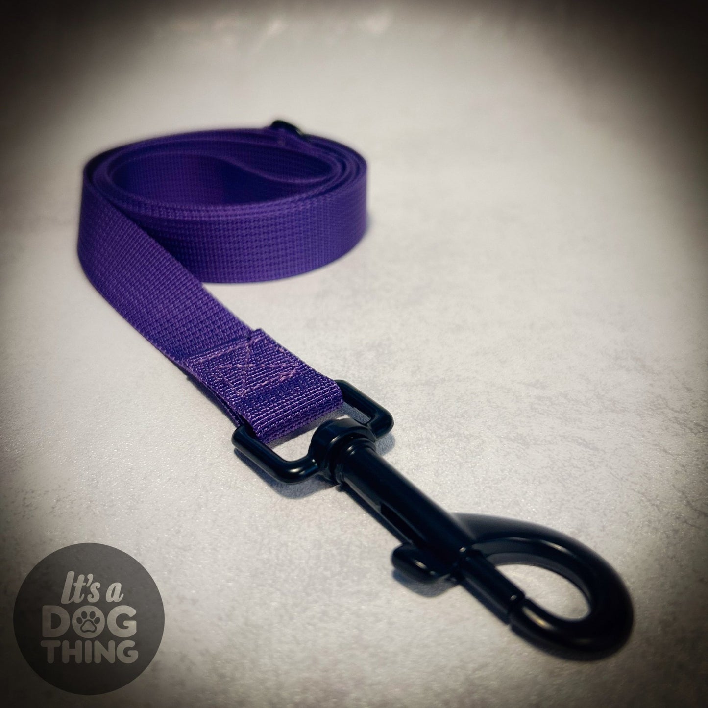 Purple Lead With Black Hardware - It's a Dog Thing