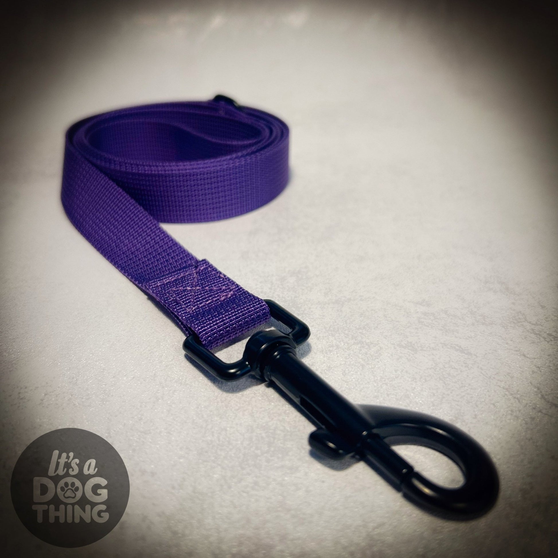 Purple Lead With Black Hardware - It's a Dog Thing