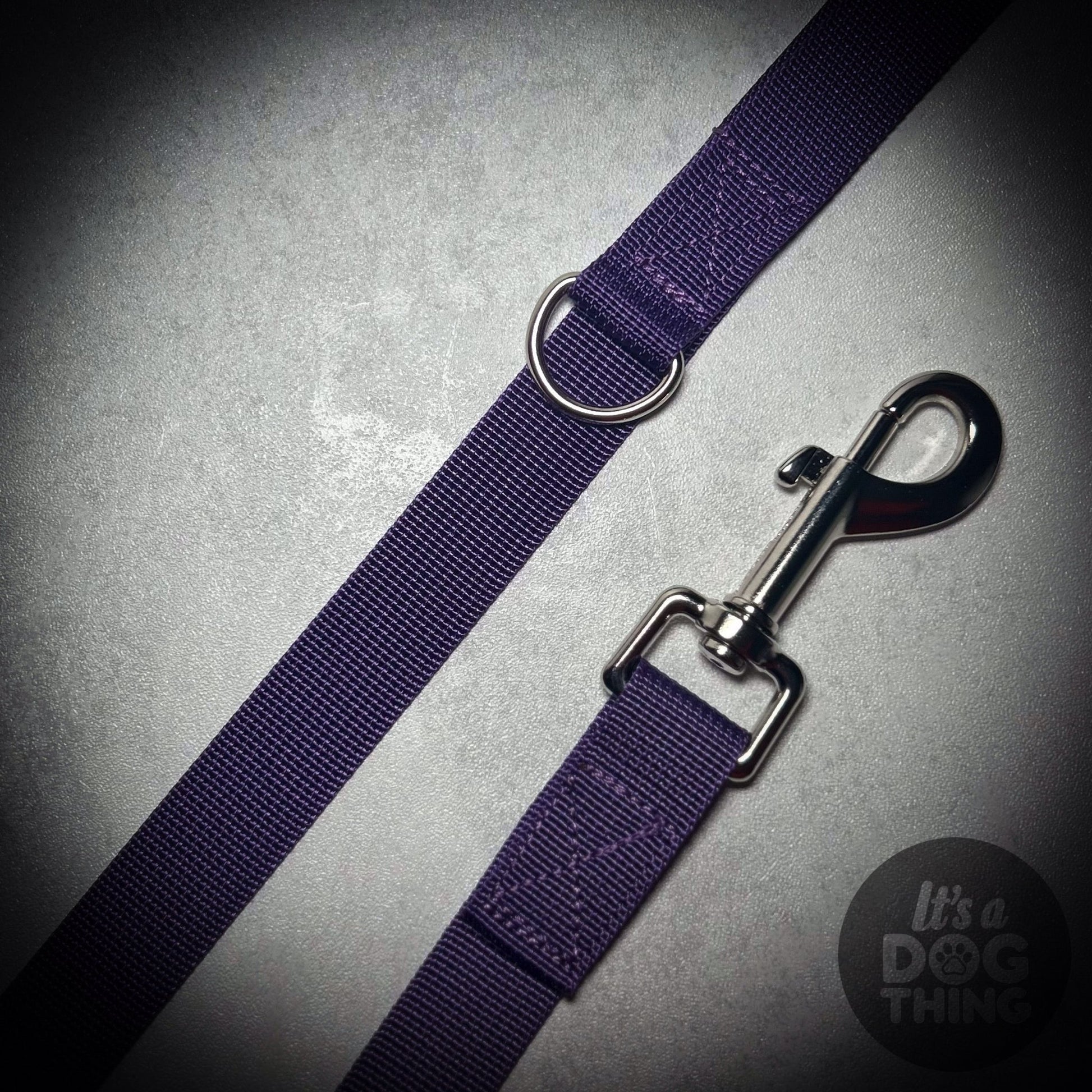 Purple Lead With Silver Hardware - It's a Dog Thing