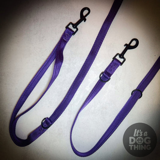 Purple with Black Hardware Multi - Functional Training Lead - It's a Dog Thing