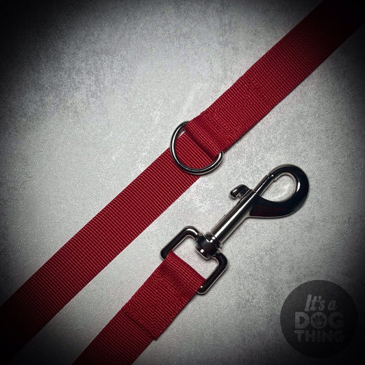 Red Lead With Silver Hardware - It's a Dog Thing