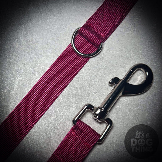 Rose Red Lead With Silver Hardware - It's a Dog Thing