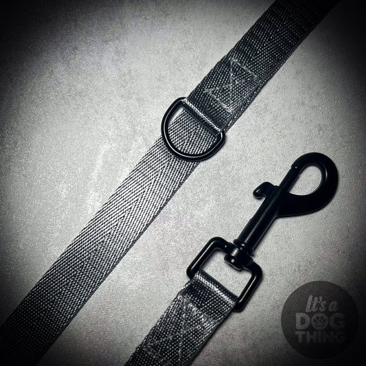 Silver Lead With Black Hardware - It's a Dog Thing